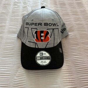 New Era Gray and Black Bengals Super Bowl Hat